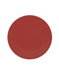 25 piatti piani Ø18cm Ecocolor biodegradabile rosso intenso Big Party 75889