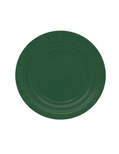 25 piatti piani Ø18cm Ecocolor biodegradabile verde bosco Big Party 75892