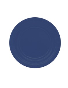 25 piatti piani Ø18cm Ecocolor biodegradabile blu notte Big Party 75895