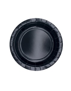 25 piatti piani Ø18cm Ecocolor biodegradabile nero Big Party 74255 BIG PARTY PIATTI MONOUSO