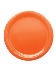 25 piatti piani Ø24cm Ecocolor biodegradabile arancione Big Party 74240