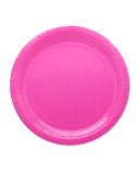 25 piatti piani Ø24cm Ecocolor biodegradabile fucsia Big Party 74085