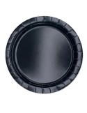 25 piatti piani Ø24cm Ecocolor biodegradabile nero Big Party 74254