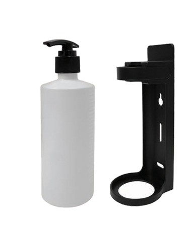Dispenser cortesia murale Nenya ricaricabile 300ml bianco/nero Medial Internatio 110545