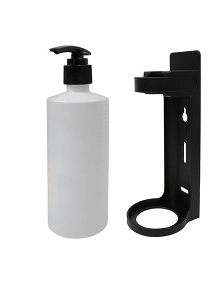 Dispenser cortesia murale Nenya ricaricabile 300ml bianco/nero Medial Internatio 110545