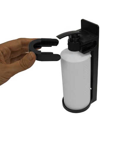 Dispenser cortesia murale Nenya ricaricabile 300ml bianco/nero Medial Internatio 110545