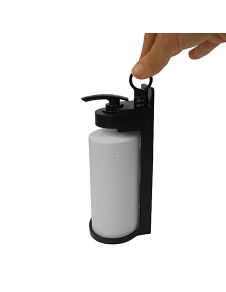 Dispenser cortesia murale Nenya ricaricabile 300ml bianco/nero Medial Internatio 110545