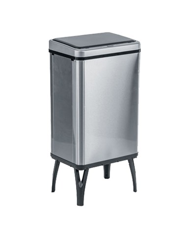 Gettacarte pieghevole Houdini 40L 35,5x26x71,5cm inox/nero Medial International 109240