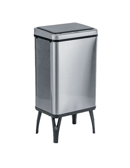 Gettacarte pieghevole Houdini 40L 35,5x26x71,5cm inox/nero Medial International 109240