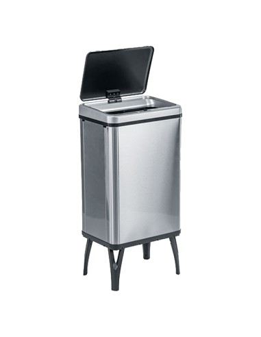 Gettacarte pieghevole Houdini 40L 35,5x26x71,5cm inox/nero Medial International 109240