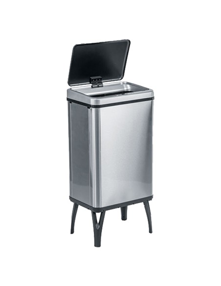 Gettacarte pieghevole Houdini 40L 35,5x26x71,5cm inox/nero Medial International 109240