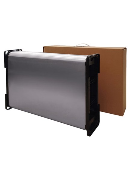 Gettacarte pieghevole Houdini 40L 35,5x26x71,5cm inox/nero Medial International 109240