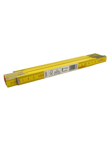 Metro pieghevole in legno 2m Fischer Darex 198125 FISCHER DAREX FLESSOMETRI E MISURATORI