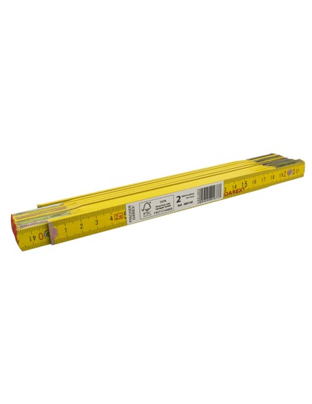 Metro pieghevole in legno 2m Fischer Darex 198125 FISCHER DAREX FLESSOMETRI E MISURATORI