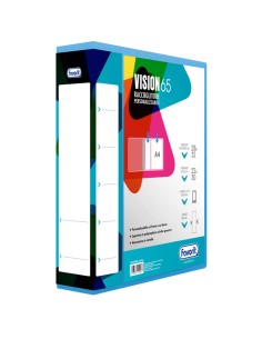 Raccoglitore personalizzabile Vision 22 x 30 cm 4 anelli a Q 65 mm dorso 8,5 cm 400198990
