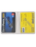 Conf 50 Portacard BICARD in pvc cristal a 2 tasche a copertina ALPLAST 890