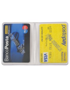 Conf 50 Portacard BICARD in pvc cristal a 2 tasche a copertina ALPLAST 890 ALPLAST PORTABIGLIETTI DA VISITA
