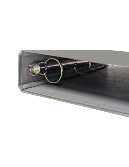 Raccoglitore a 4 anelli 30mm A4 grigio CHIARO BM 0123582