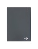 Cartellina 3 lembi piatta con elastico, f.to A4 grigio scuro BM 0123591