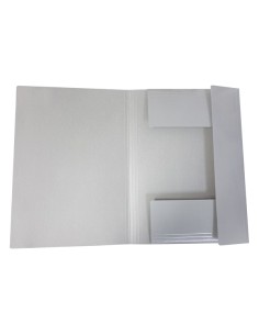 Cartellina 3 lembi piatta con elastico, f.to A4 grigio chiaro BM 0123588 2