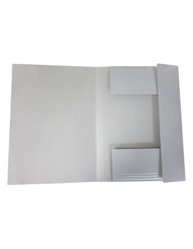 Cartellina 3 lembi piatta con elastico, f.to A4 grigio chiaro BM 0123588