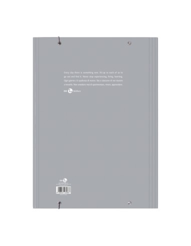 Cartellina 3 lembi piatta con elastico, f.to A4 grigio chiaro BM 0123588