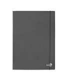 Cartellina 3 lembi con elastico dorso 1 cm, f.to A4 grigio scuro BM 0123597