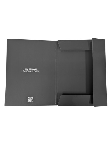 Cartellina 3 lembi con elastico dorso 1 cm, f.to A4 grigio scuro BM 0123597