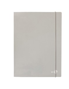 Cartellina 3 lembi con elastico dorso 1 cm, f.to A4 grigio chiaro BM 0123594 BM CARTELLE CON ELASTICO