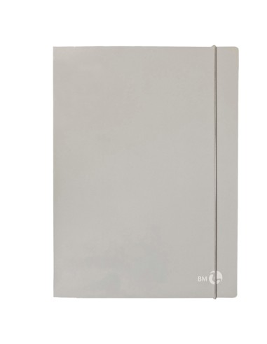 Cartellina 3 lembi con elastico dorso 1 cm, f.to A4 grigio chiaro BM 0123594 BM CARTELLE CON ELASTICO