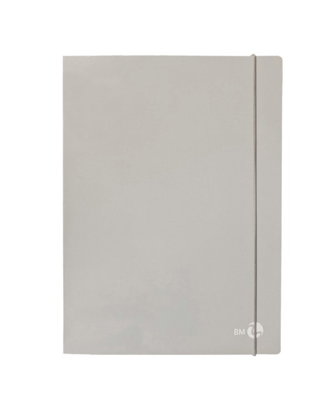 Cartellina 3 lembi con elastico dorso 1 cm, f.to A4 grigio chiaro BM 0123594 BM CARTELLE CON ELASTICO