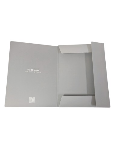 Cartellina 3 lembi con elastico dorso 1 cm, f.to A4 grigio chiaro BM 0123594 BM CARTELLE CON ELASTICO