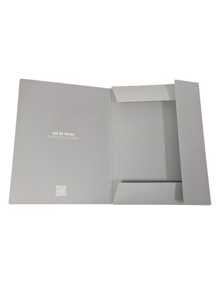 Cartellina 3 lembi con elastico dorso 1 cm, f.to A4 grigio chiaro BM 0123594 BM CARTELLE CON ELASTICO