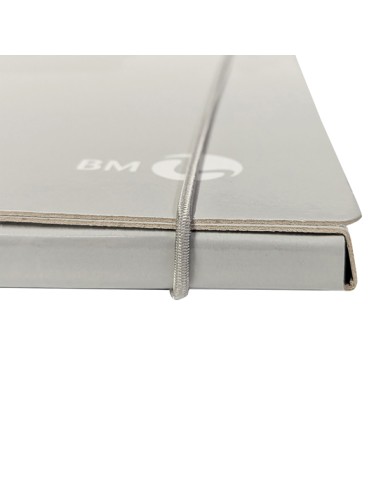 Cartellina 3 lembi con elastico dorso 1 cm, f.to A4 grigio chiaro BM 0123594 BM CARTELLE CON ELASTICO