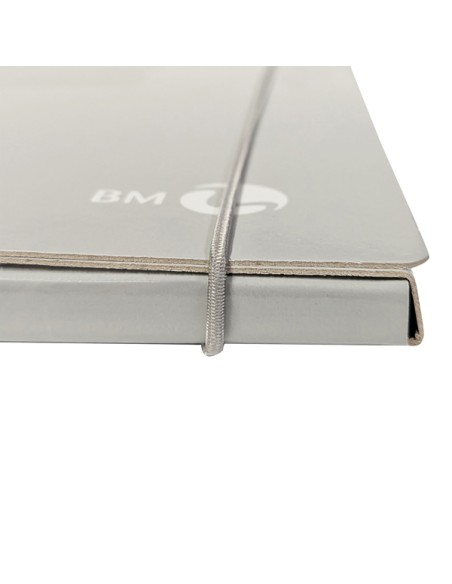 Cartellina 3 lembi con elastico dorso 1 cm, f.to A4 grigio chiaro BM 0123594 BM CARTELLE CON ELASTICO