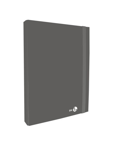 Cartella progetto con elastico dorso 3 cm, grigio scuro BM 0123603