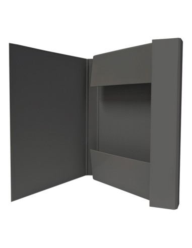 Cartella progetto con elastico dorso 3 cm, grigio scuro BM 0123603