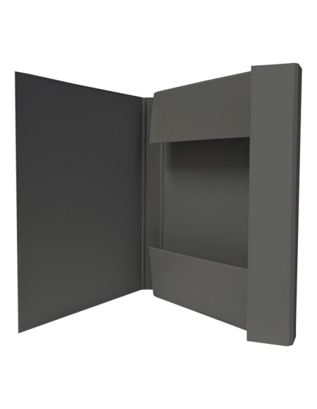 Cartella progetto con elastico dorso 3 cm, grigio scuro BM 0123603