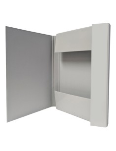 Cartella progetto con elastico dorso 3 cm, grigio chiaro BM 0123600 2