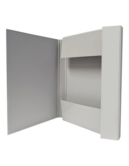 Cartella progetto con elastico dorso 3 cm, grigio chiaro BM 0123600