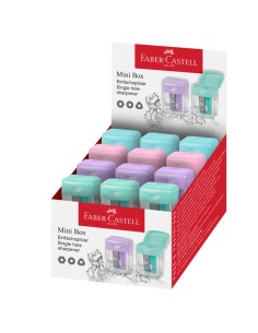 Temperamatite Mini c/serbatoio 1 foro colori assortiti Faber-Castell 182801 FABER-CASTELL TEMPERAMATITE CON CONTENITORE 2