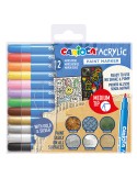Astuccio 12 Paint Marker acrilico punta media colori assortiti Carioca 45294