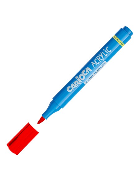 Box 8 Paint Marker acrilico punta maxi rosso Carioca 45296/03 CARIOCA PENNARELLI
