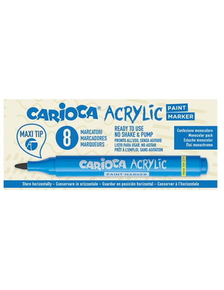 Box 8 Paint Marker acrilico punta maxi blu Carioca 45296/02 CARIOCA PENNARELLI