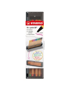 Click set 10 fineliner Stabilo Point 88 colori assortiti 8810-5
