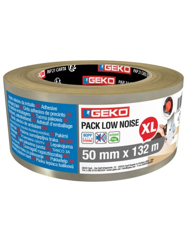 Nastro da imballo PP low noise 50mmx132mt trasparente Geko 8180200002 Geko NASTRO PER IMBALLO-TENDINASTRO