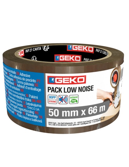 Nastro da imballo PP low noise 50mmx66mt avana Geko 8180200012 Geko NASTRO PER IMBALLO-TENDINASTRO