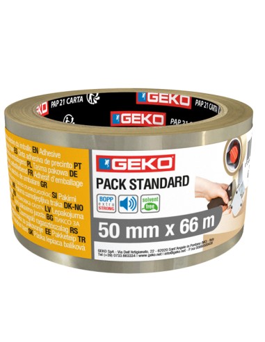 Nastro imballo noise 50mmx66mt trasparente Geko 8180500042 Geko NASTRO PER IMBALLO-TENDINASTRO