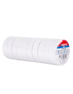 Nastro adesivo isolante 15mmx10mt bianco Geko 8170000008 Geko NASTRO PER IMBALLO-TENDINASTRO