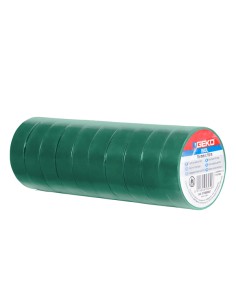 Nastro adesivo isolante 15mmx10mt verde Geko 8170000007